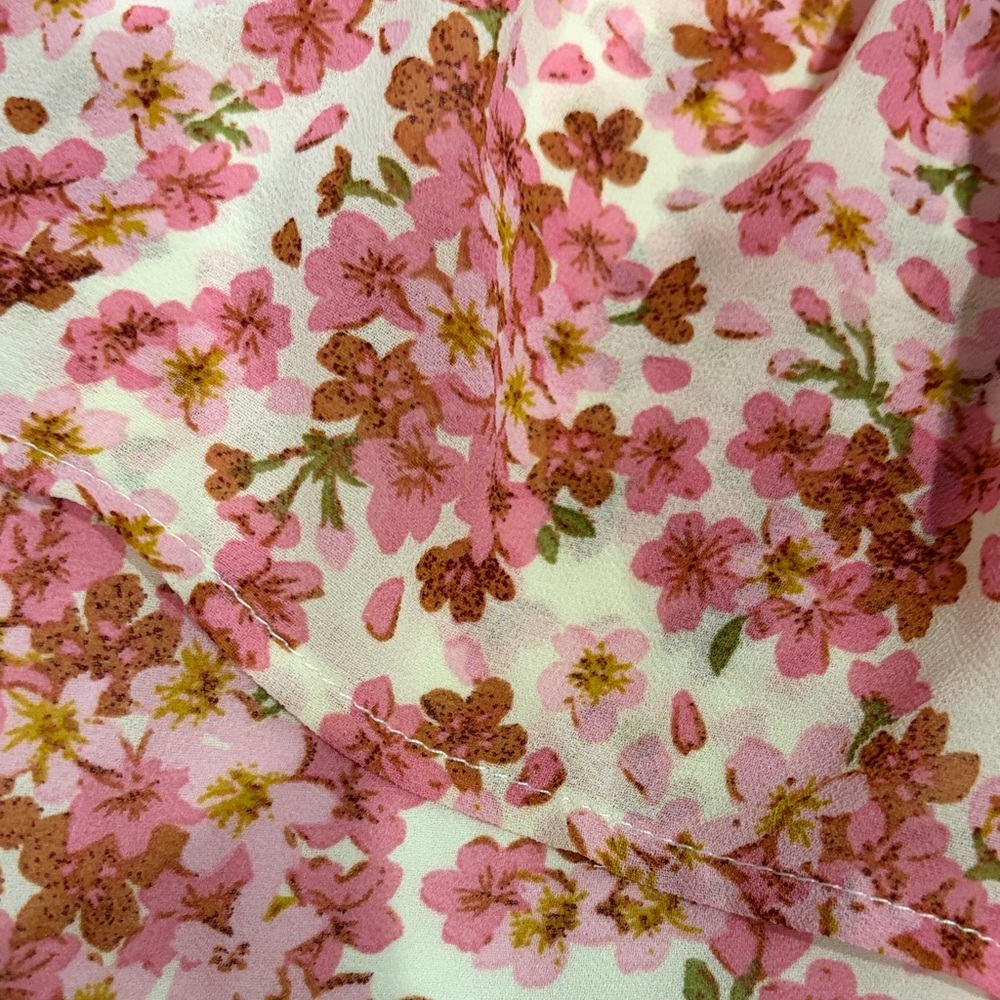 Allegra K Pink Floral Skirt - Picture 5 of 5